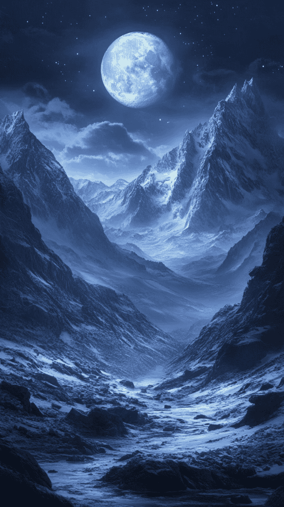 From Dusk Till Dawn: 21 Night-Inspired Wallpapers That Will Illuminate Your Phone 9 Moonlit Mountain Range 3
