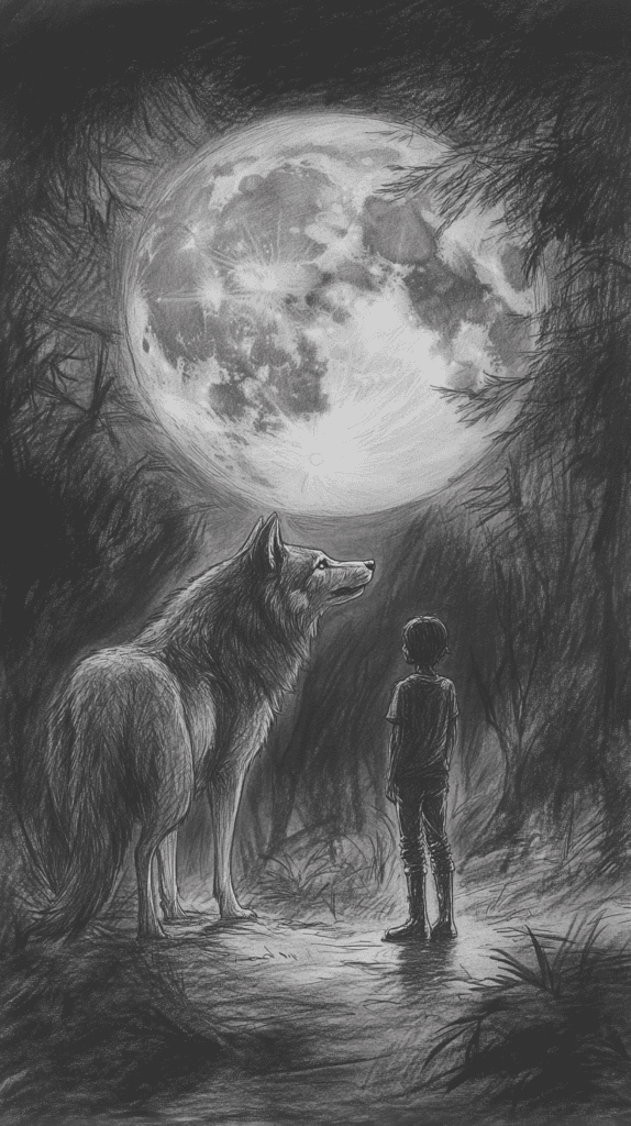 The Magic of Anime: 18 Drawing Ideas That Will Captivate Your Imagination 36 Moonlit Wolf Protector 2