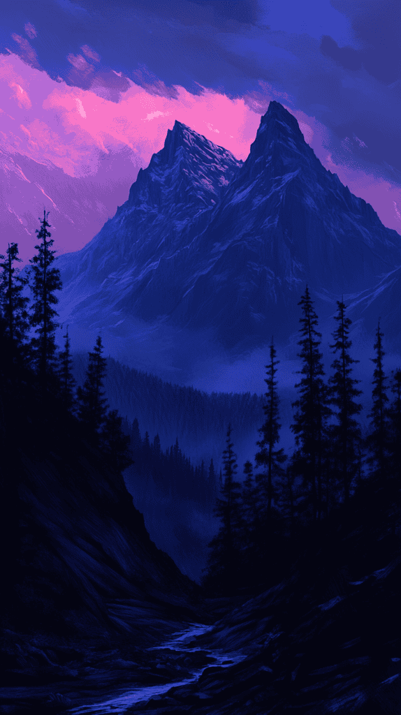 18 Sunset Phone Wallpapers That Elevate Your Screen 5 Mountain Peaks in Twilight