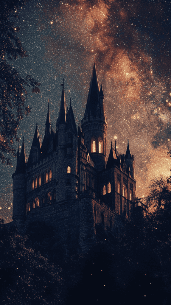 From Dusk Till Dawn: 21 Night-Inspired Wallpapers That Will Illuminate Your Phone 26 Mystical Castle Under the Stars 2
