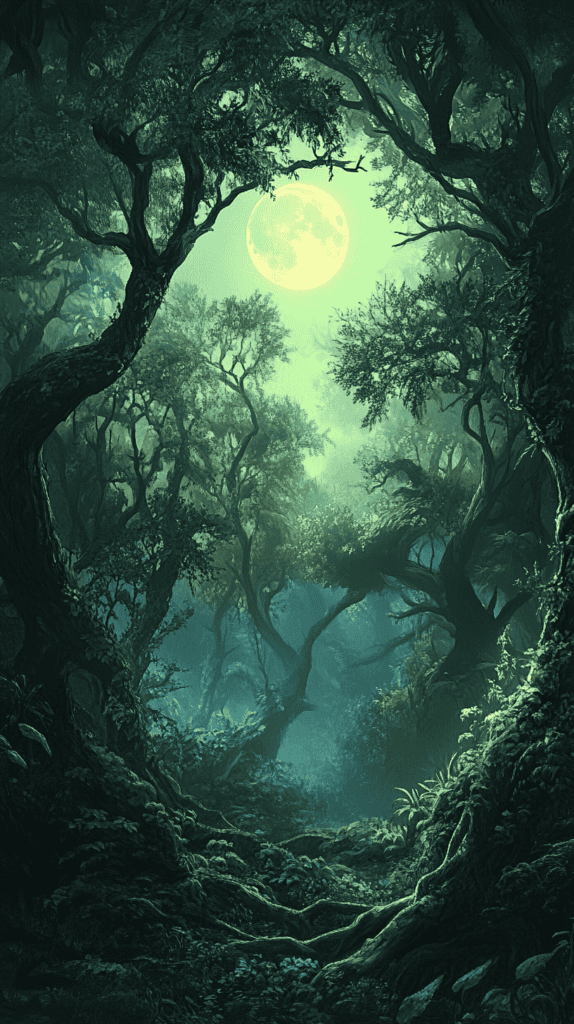 From Dusk Till Dawn: 21 Night-Inspired Wallpapers That Will Illuminate Your Phone 10 Mystical Forest at Midnight