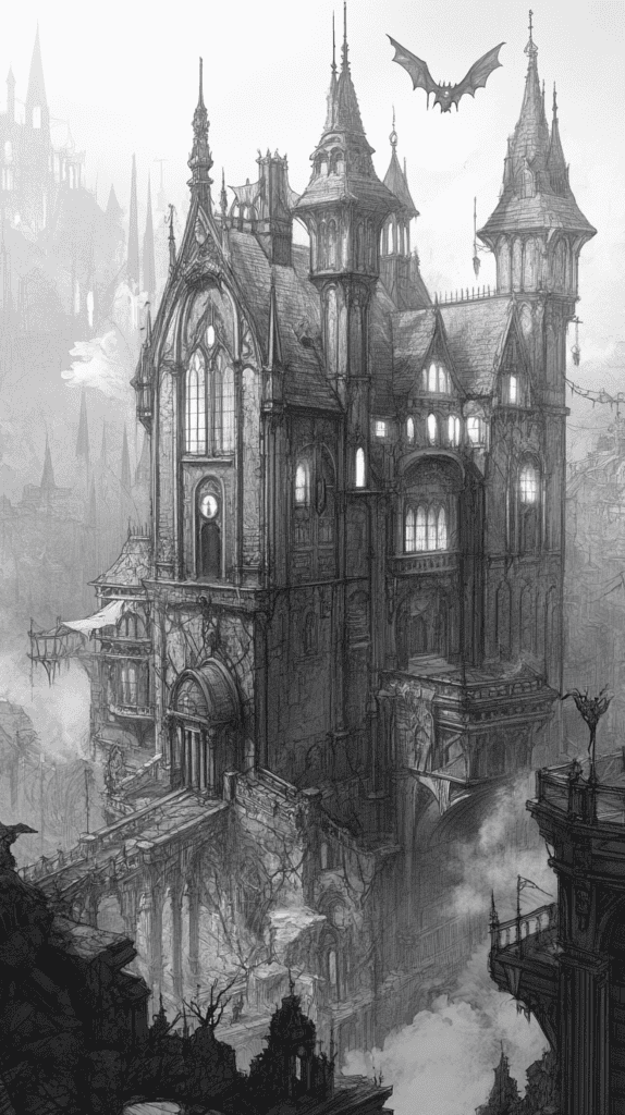 From Eerie to Enchanting: 16 Halloween Drawing Ideas You Never Imagined 3 Mystical Haunted Mansion 2