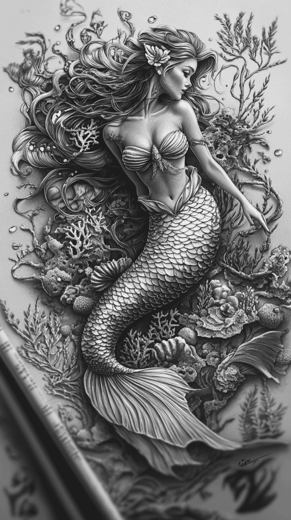 Dive Deep: 18 Ocean-Inspired Drawing Ideas That Will Captivate Your Imagination 15 Mystical Mermaids 2