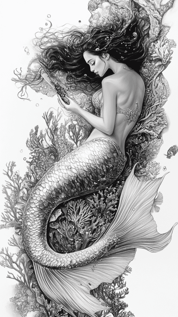 Dive Deep: 18 Ocean-Inspired Drawing Ideas That Will Captivate Your Imagination 14 Mystical Mermaids