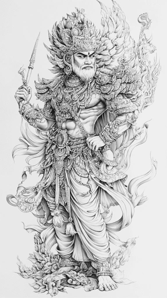 Heavenly Art: 17 God-Inspired Sketch Ideas to Awaken Your Creativity 12 Mythical Gods 3
