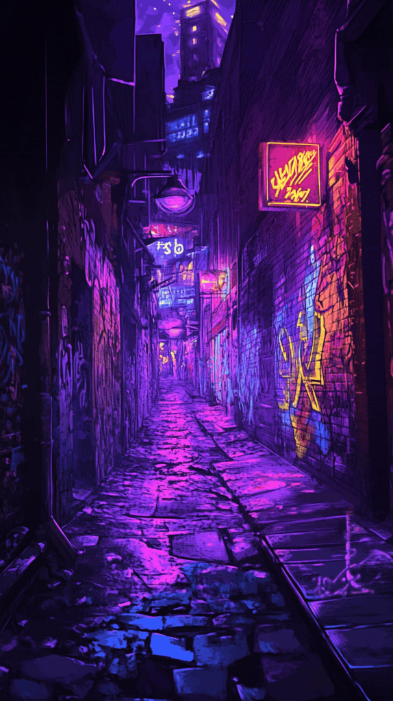 From Dusk Till Dawn: 21 Night-Inspired Wallpapers That Will Illuminate Your Phone 23 Neon Street Art After Dark 3