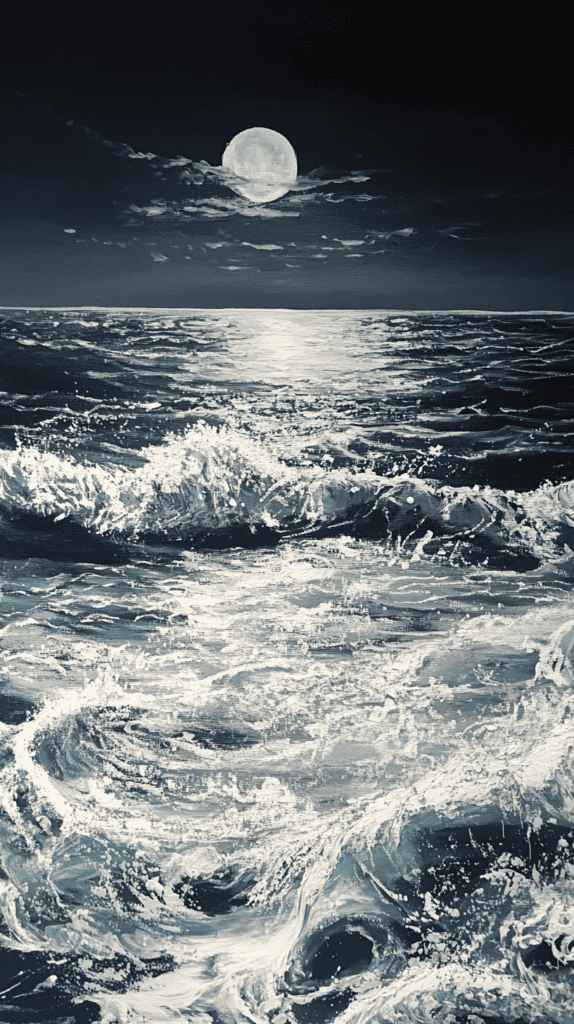 From Dusk Till Dawn: 21 Night-Inspired Wallpapers That Will Illuminate Your Phone 15 Ocean Waves Under the Moonlight 2