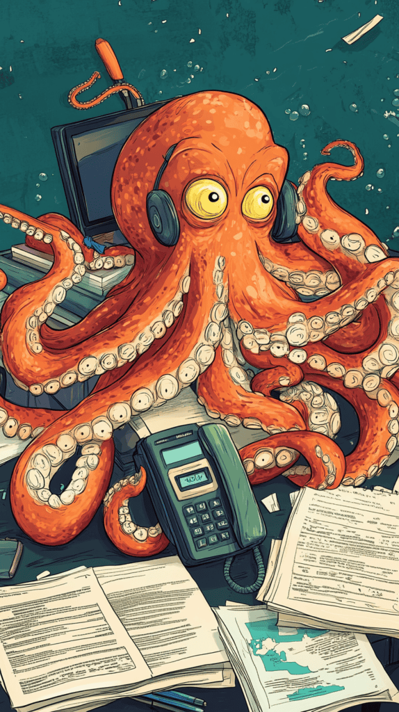 20 Hilarious Phone Wallpapers That Make Every Unlock Better 41 Octopus Office Worker 2