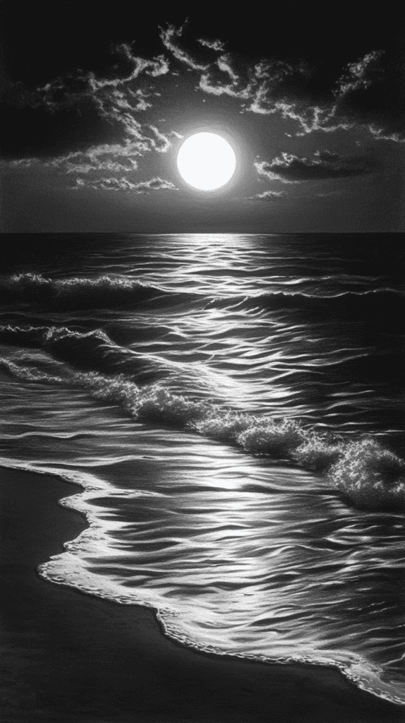 Dive Deep: 18 Ocean-Inspired Drawing Ideas That Will Captivate Your Imagination 43 Pearly Moonlit Tides 2