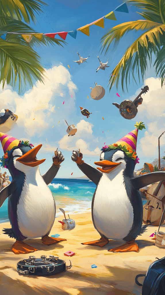 20 Hilarious Phone Wallpapers That Make Every Unlock Better 18 Penguin Party 2