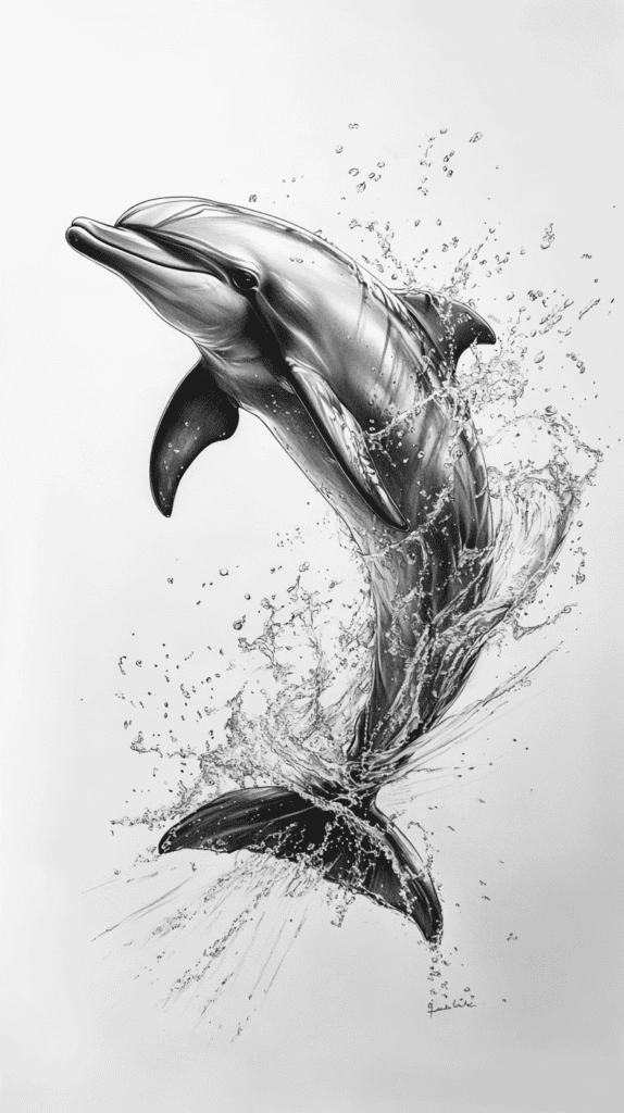The 19 Animal Drawing Ideas Every Aspiring Artist Should Try 7 Playful Dolphin Leap 2