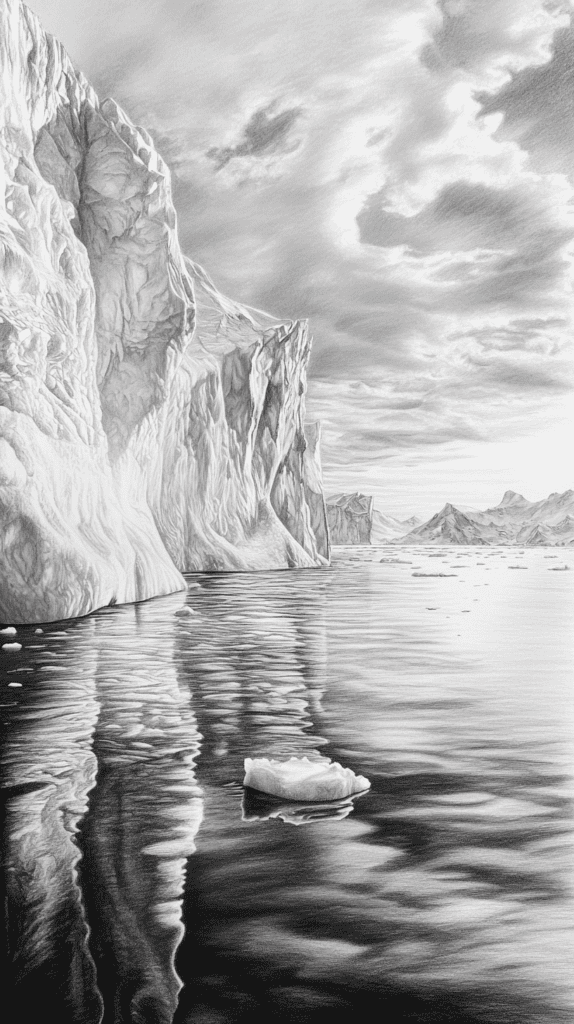 Dive Deep: 18 Ocean-Inspired Drawing Ideas That Will Captivate Your Imagination 38 Polar Seascape 2