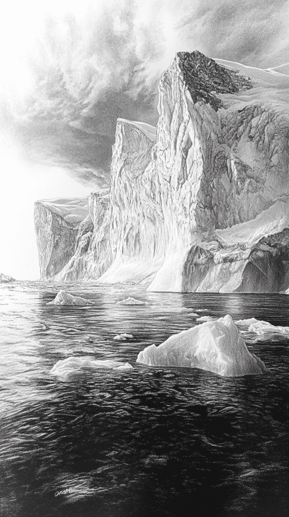 Dive Deep: 18 Ocean-Inspired Drawing Ideas That Will Captivate Your Imagination 39 Polar Seascape 3