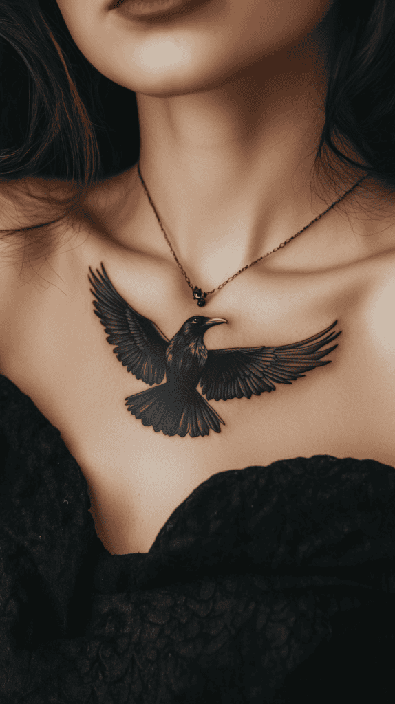 20 Edgy Grunge Tattoo Ideas for Women Who Break the Rules 44 Ravens Shadow 2