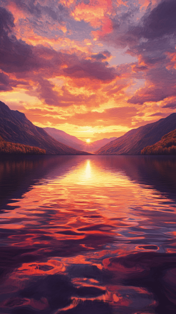 18 Sunset Phone Wallpapers That Elevate Your Screen 16 Reflection in Still Waters 2