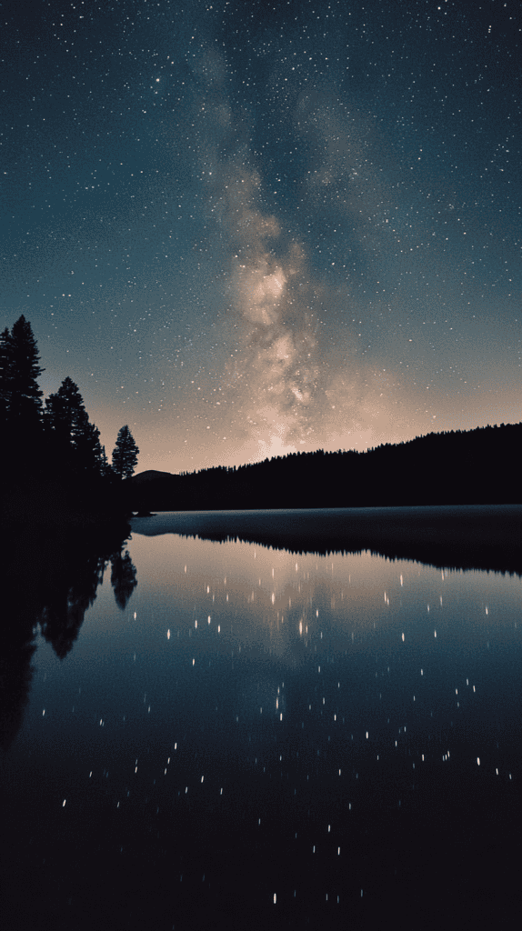 From Dusk Till Dawn: 21 Night-Inspired Wallpapers That Will Illuminate Your Phone 32 Reflections on a Midnight Lake 2