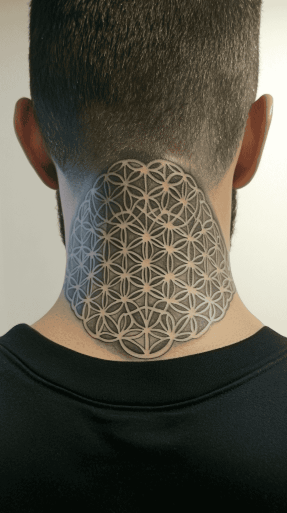 15 Neck Tattoo Ideas for Men Worth Considering 30 Sacred Geometry 2