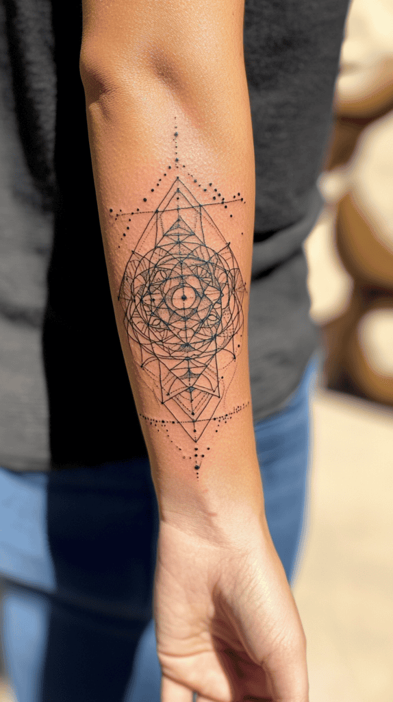 20 Edgy Grunge Tattoo Ideas for Women Who Break the Rules 42 Sacred Geometry 3 1