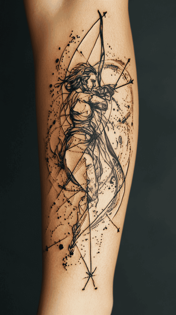 Discover Your Perfect Celestial Ink: Zodiac Tattoo Ideas for Women 24 Sagittarius The Adventurous Archer 2