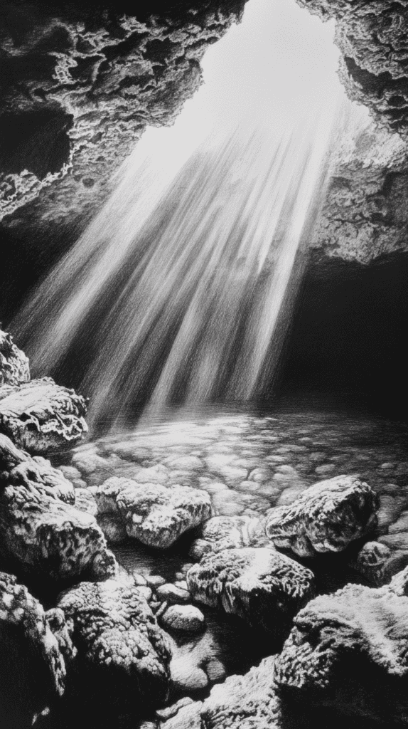 Explore the Depths: 19 Underwater Drawing Ideas You Haven't Tried Yet 35 Silent Underwater Cave 2
