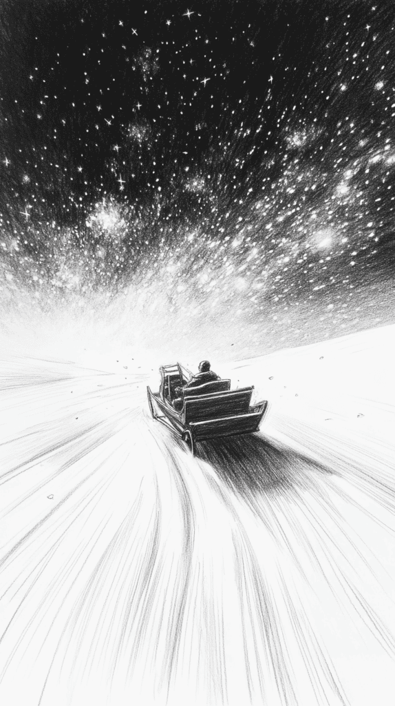 15 Christmas Drawing Ideas to Try This Holiday Season 28 Sleigh Ride Across a Starry Sky 2