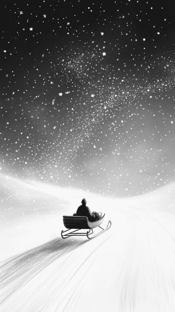 15 Christmas Drawing Ideas to Try This Holiday Season 27 Sleigh Ride Across a Starry Sky