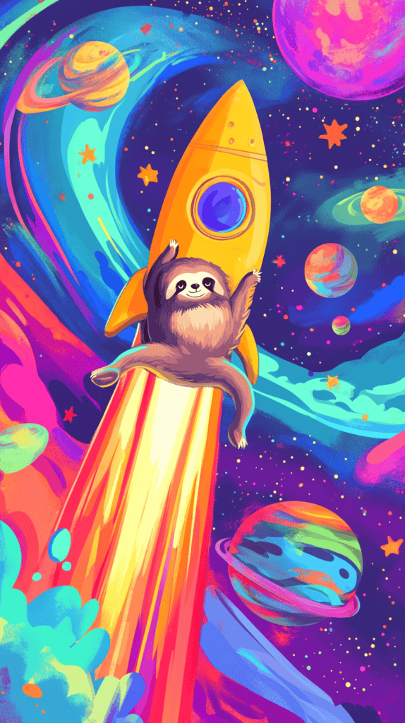 20 Hilarious Phone Wallpapers That Make Every Unlock Better 20 Sloth on a Rocket 2