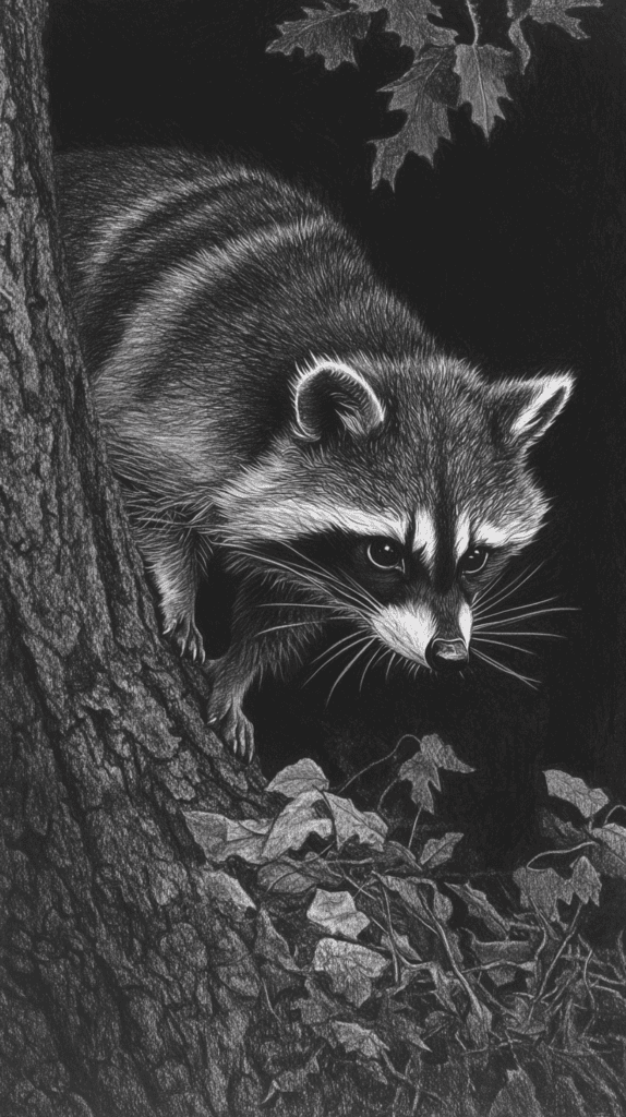 The 19 Animal Drawing Ideas Every Aspiring Artist Should Try 39 Sly Raccoon at Night 2