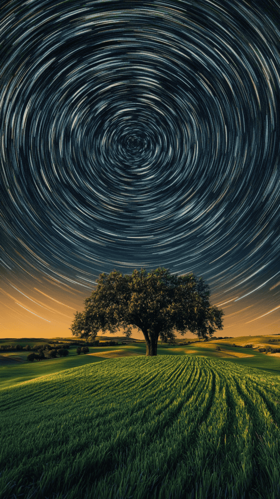 From Dusk Till Dawn: 21 Night-Inspired Wallpapers That Will Illuminate Your Phone 29 Star Trails Over Open Fields