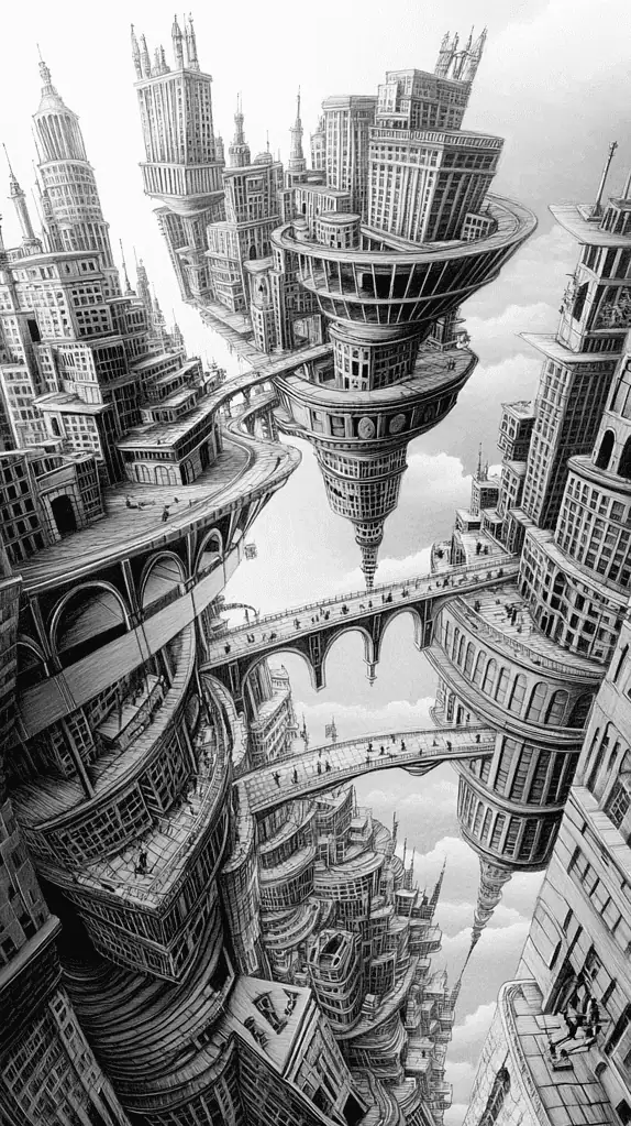 These 30 Trippy Drawing Ideas That Will Revolutionize Your Art 14 Surreal Cityscapes 2