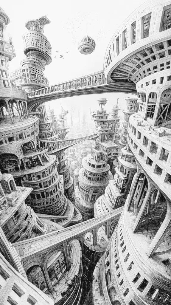 These 30 Trippy Drawing Ideas That Will Revolutionize Your Art 15 Surreal Cityscapes 3