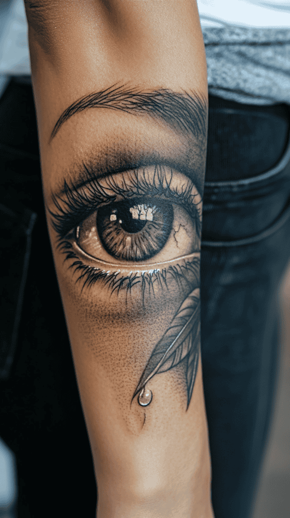 18 Emo Tattoo Ideas Worth Considering for Self-Expression 3 Tearful Eye Tattoo 2