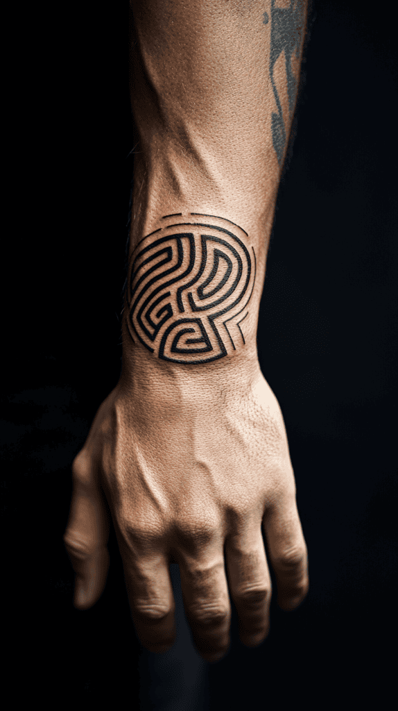Modern Spartan: 18 Greek Tattoo Ideas Every Man Should Consider 40 The Labyrinth 3