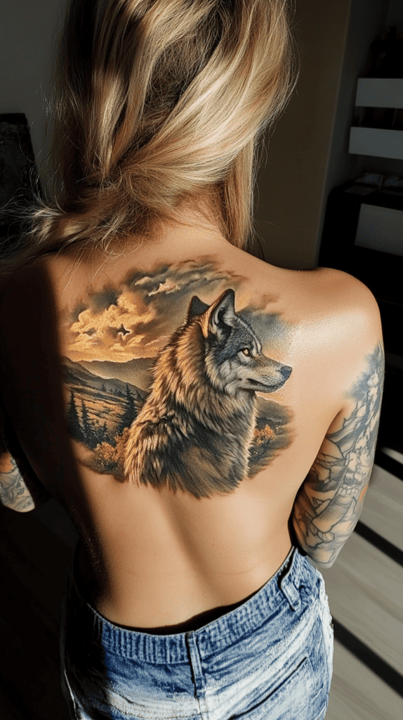 Explore 15 Female Wolf Tattoos That Symbolize Power and Grace 30 The Silent Protector 2