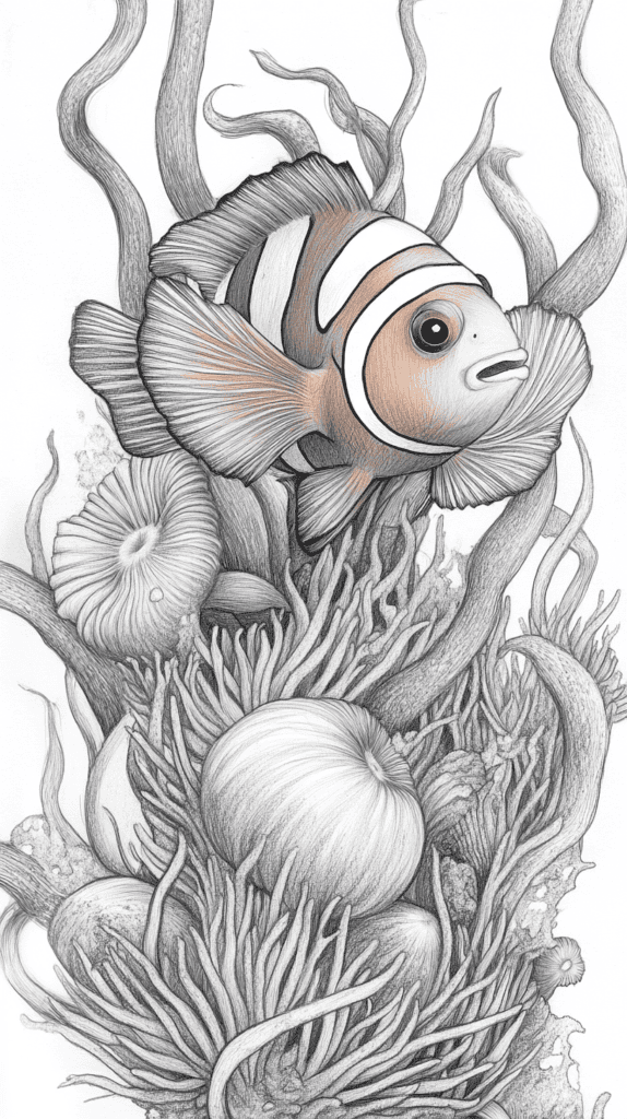 Explore the Depths: 19 Underwater Drawing Ideas You Haven't Tried Yet 26 The Vibrant Clownfish Home 2