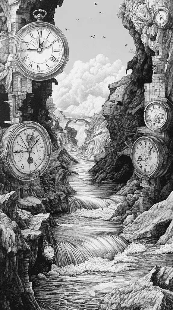 These 30 Trippy Drawing Ideas That Will Revolutionize Your Art 33 Time as a River 1
