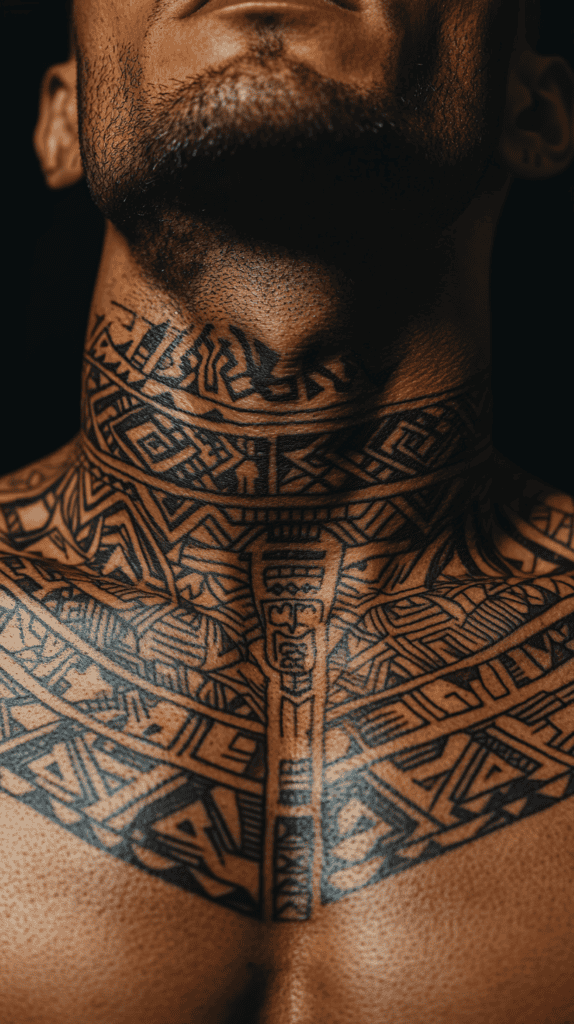 15 Neck Tattoo Ideas for Men Worth Considering 9 Tribal Heritage