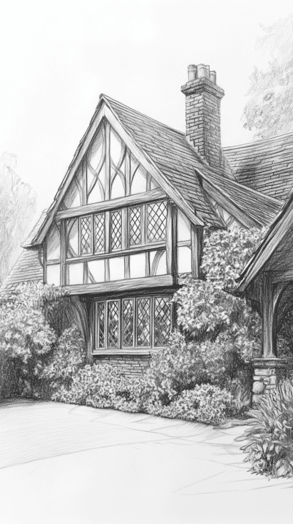 Explore 19 House Drawing Ideas That Blend Imagination with Reality 22 Tudor Style Timelessness