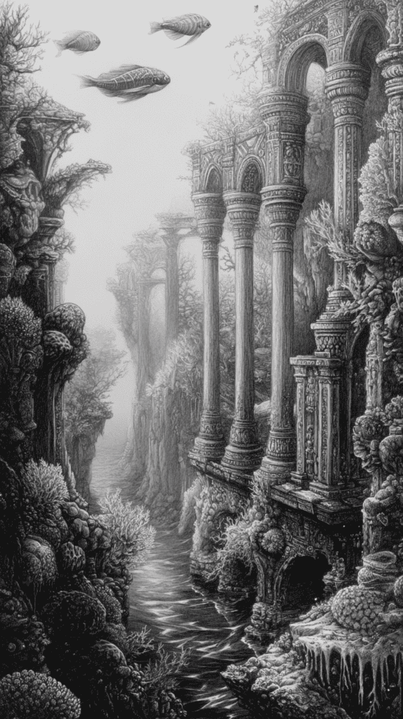 Explore the Depths: 19 Underwater Drawing Ideas You Haven't Tried Yet 47 Underwater Ruins Mystery 2