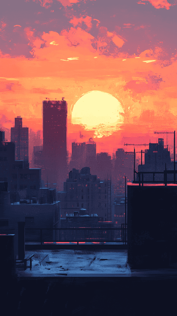 18 Sunset Phone Wallpapers That Elevate Your Screen 36 Urban Rooftop Vibes