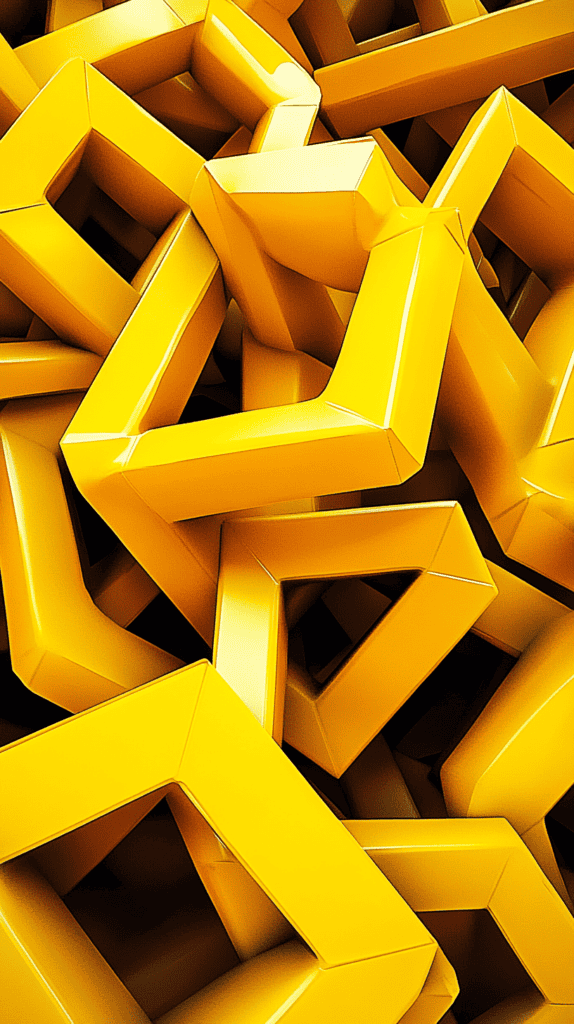 Vibrant Yellow Geometric 2