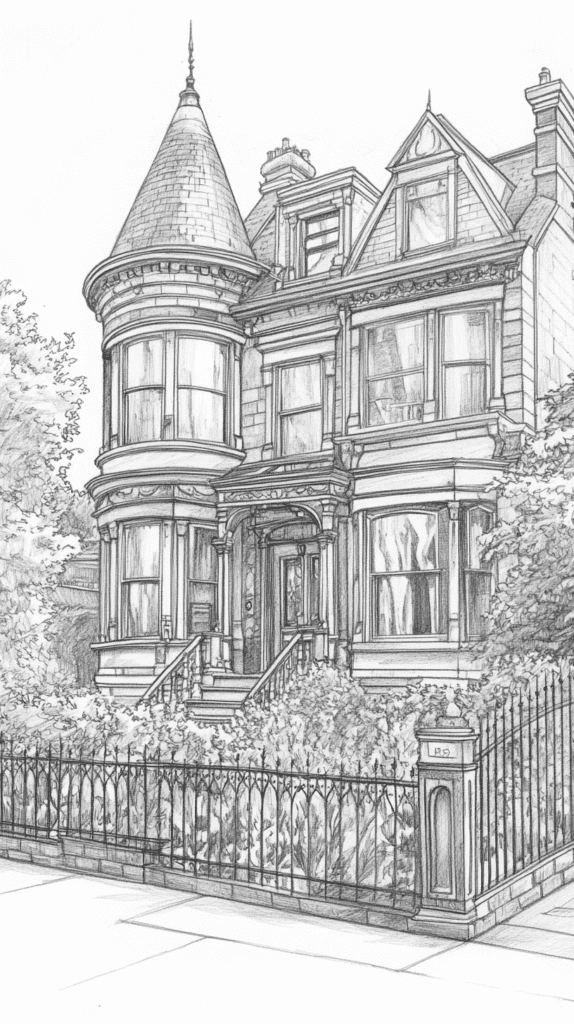 Explore 19 House Drawing Ideas That Blend Imagination with Reality 48 Victorian Elegance 2 1