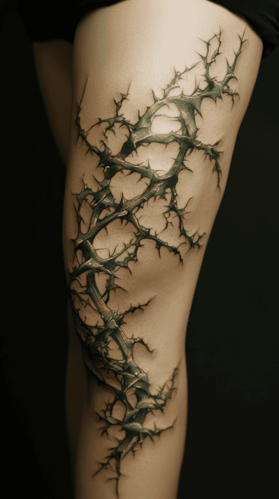 18 Emo Tattoo Ideas Worth Considering for Self-Expression 29 Vine and Thorns 2