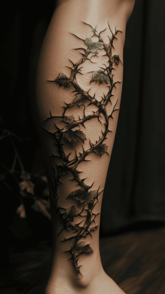18 Emo Tattoo Ideas Worth Considering for Self-Expression 28 Vine and Thorns