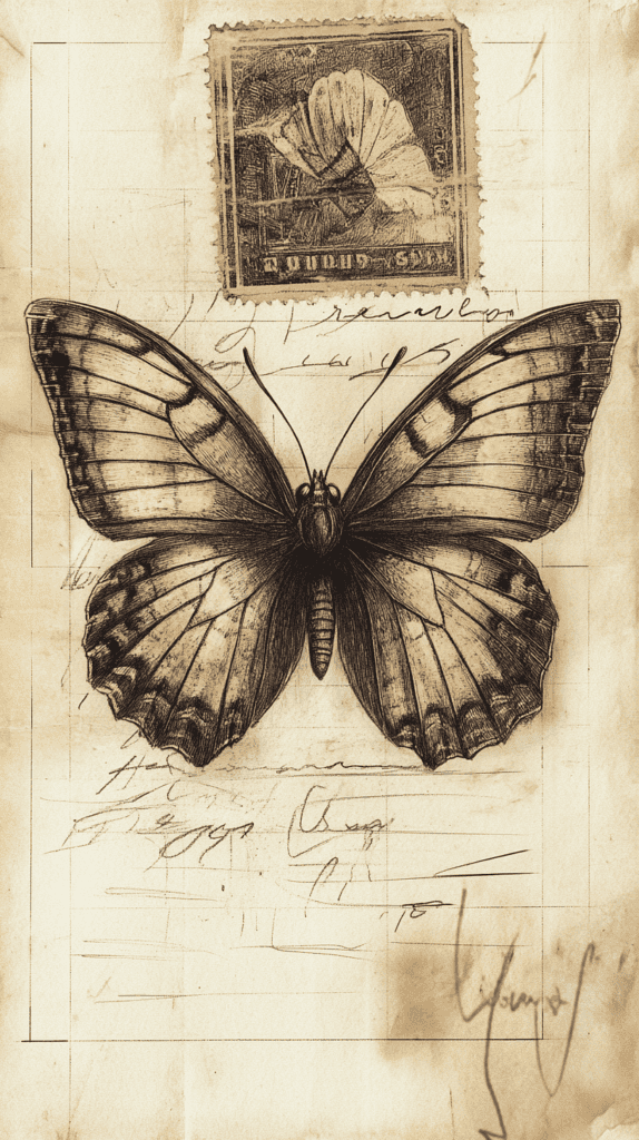 Bored of the Usual? Discover 16 Fresh Butterfly Drawing Concepts 26 Vintage Postcard Butterfly 2
