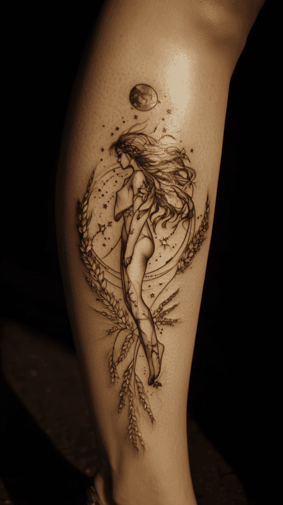 Discover Your Perfect Celestial Ink: Zodiac Tattoo Ideas for Women 16 Virgo The Maidens Purity