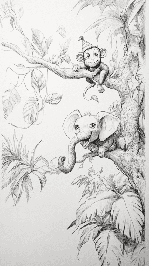 Whimsical Jungle Animals 2