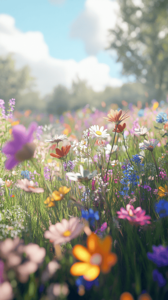 18 Floral Wallpapers to Revamp Your Phone Screen 16 Wildflower Meadow Magic 2
