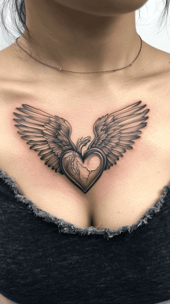 18 Emo Tattoo Ideas Worth Considering for Self-Expression 14 Winged Heart 3