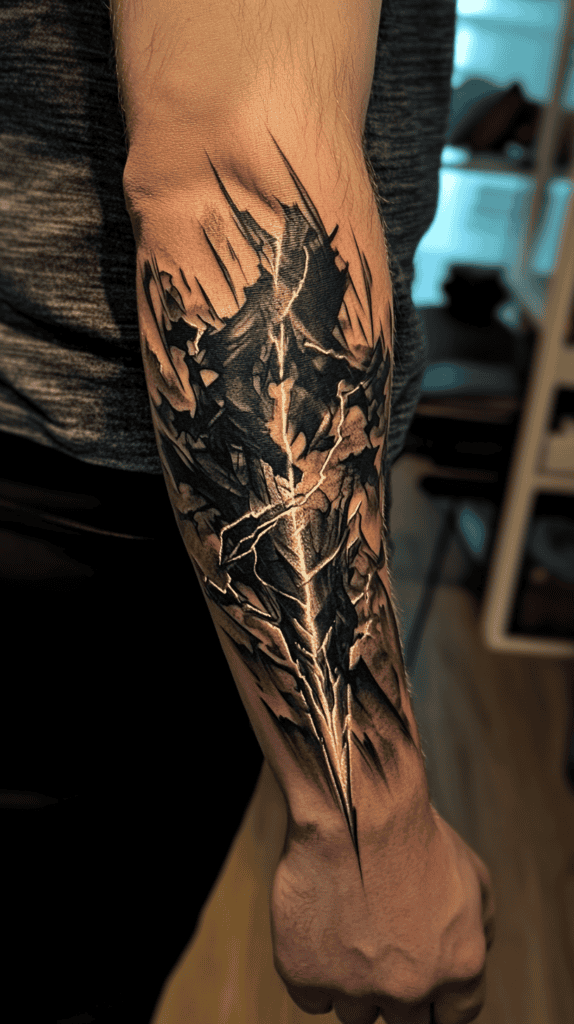 Modern Spartan: 18 Greek Tattoo Ideas Every Man Should Consider 3 Zeuss Thunderbolt 2